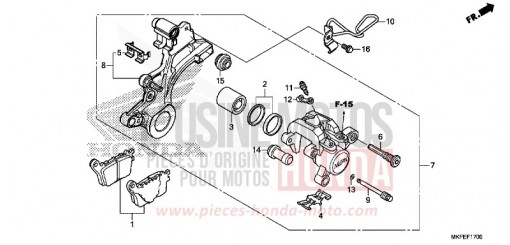 ETRIER DE FREIN ARRIERE CBR1000RAK de 2019